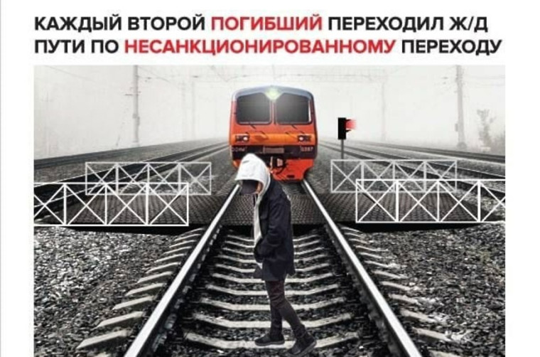 ОСТОРОЖНО, ЖЕЛЕЗНАЯ ДОРОГА! ПЕРЕХОДИТЕ ПРАВИЛЬНО.